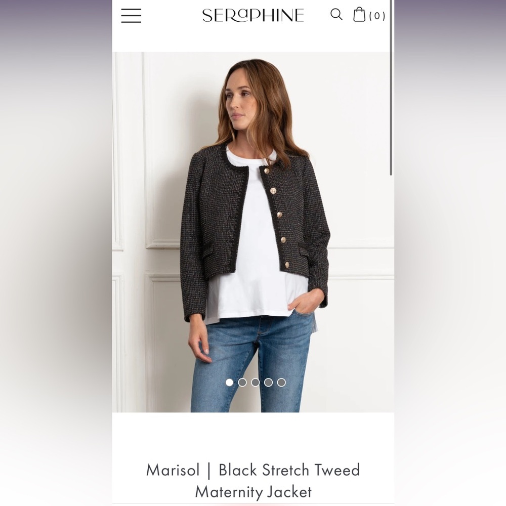 Seraphine Marisol Tweed Maternity Jacket, NWT, Size 6